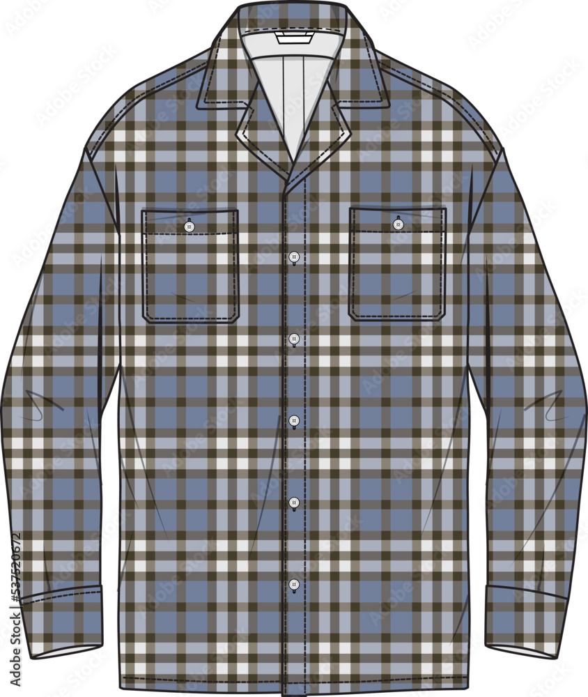 MEN AND BOYS WEAR CHECKERED SHIRT WITH FRONT POCKET VECTOR MEN AND BOYS WEAR CHECKERED SHIRT WITH FRONT POCKET VECTOR