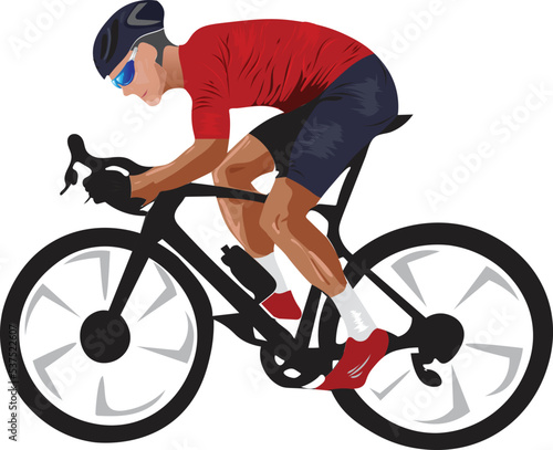 illustration of vector graphic cyling