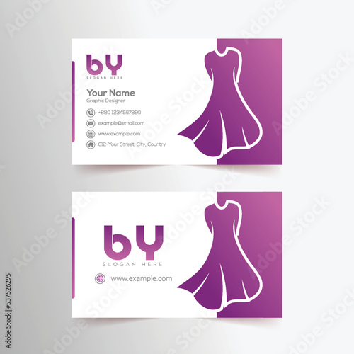 Female dress concept boutique business card concept