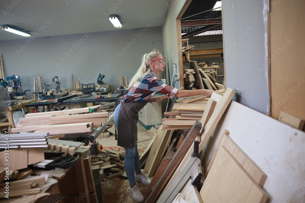 woman craftswoman working in her workshop woman craftswoman working in her workshop
