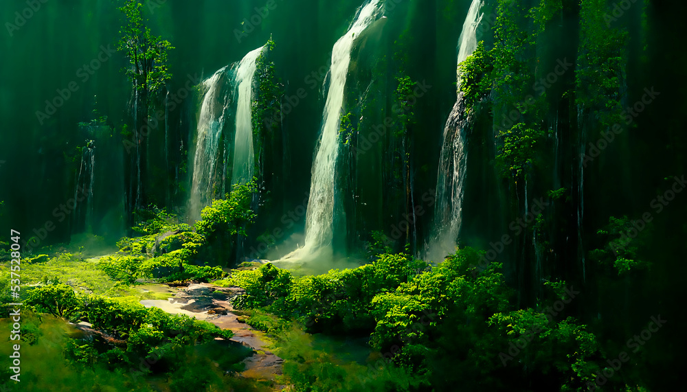 Obraz premium Cascadas Con Agua Clara