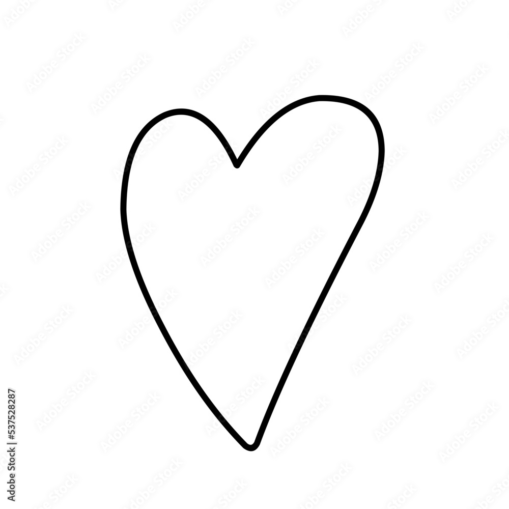 Fototapeta premium hand drawn doodle of heart