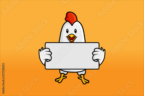 chicken logo or mascot with cute design