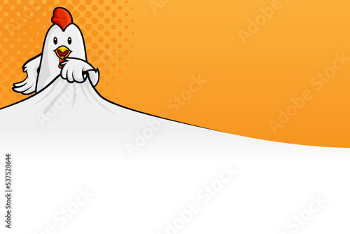 chicken logo or mascot with cute design