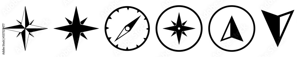 Compass icons set. Design for web and mobile app. Vector illustration Compass icons set. Design for web and mobile app. Vector illustration