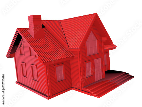 Принти на полотні imply flat lay design with miniature white toy house