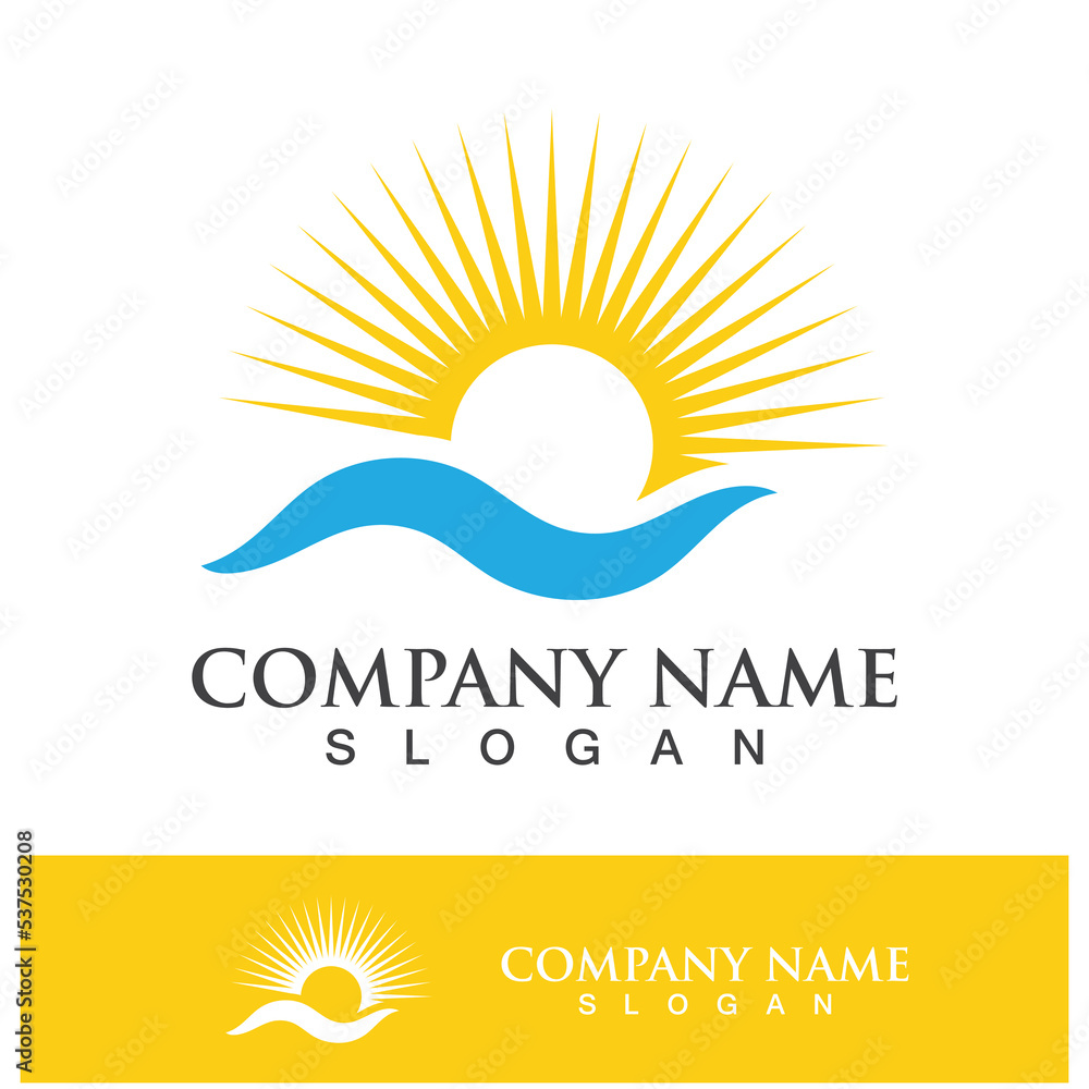 Creative sun concept logo illustration Creative sun concept logo illustration