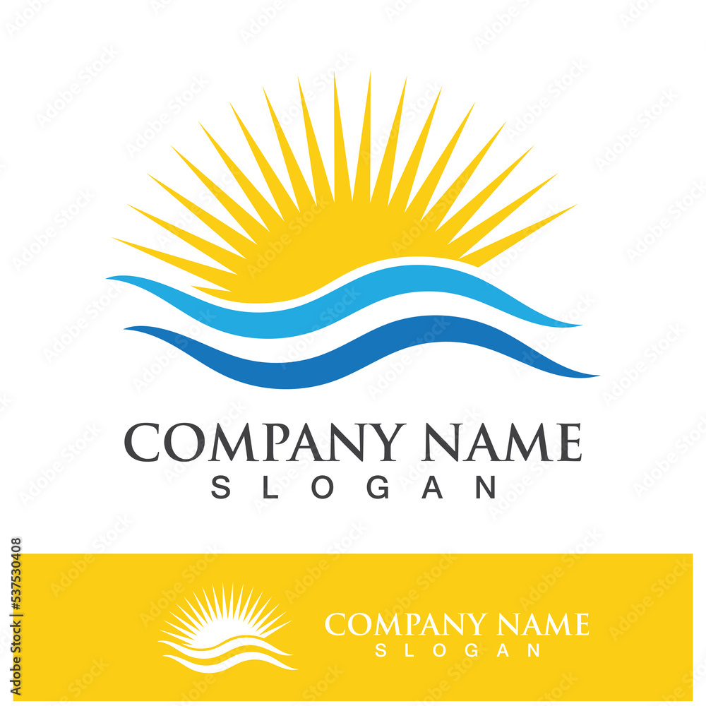 Creative sun concept logo illustration Creative sun concept logo illustration