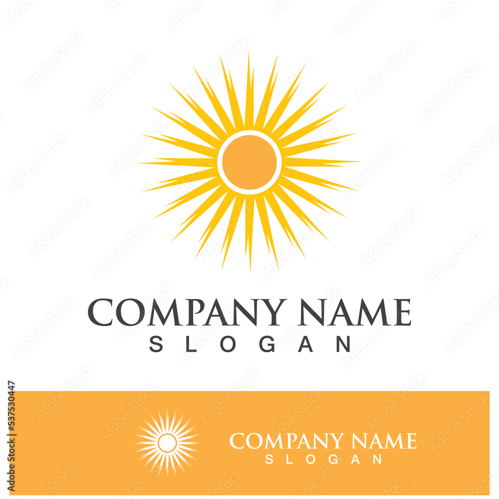 Fototapeta premium Creative sun concept logo illustration
