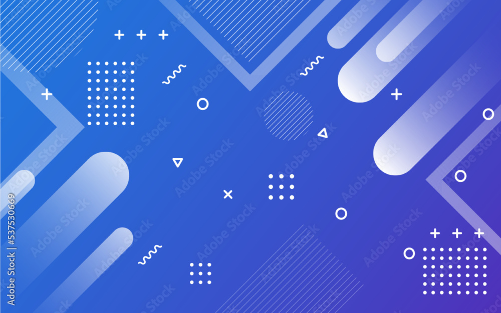 Dynamic flat geometric with gradient blue background Dynamic flat geometric with gradient blue background