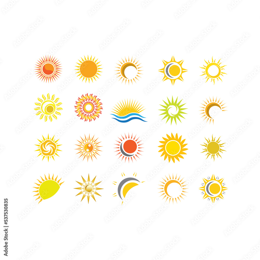 Creative sun concept logo illustration Creative sun concept logo illustration