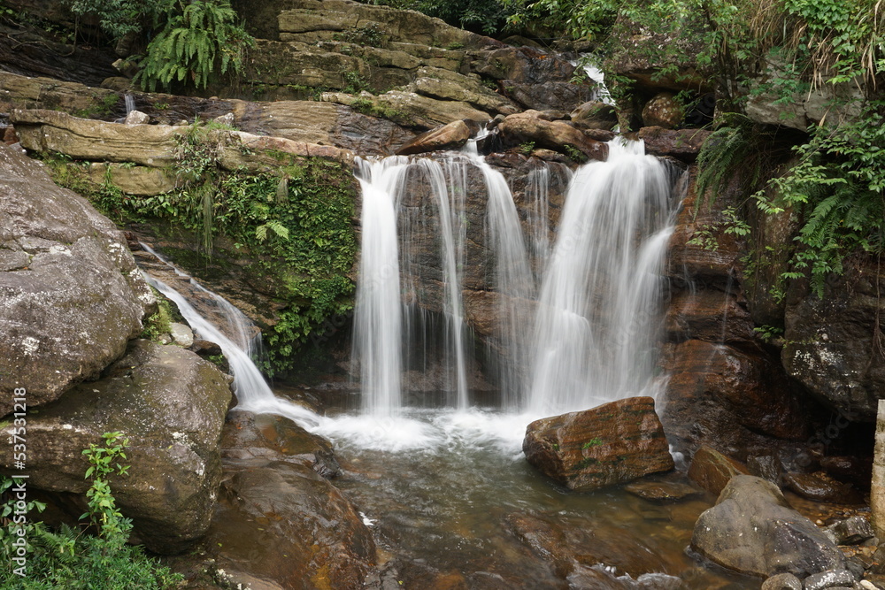 waterfall in the woods long exposure