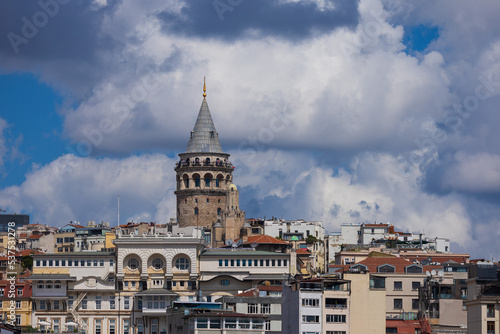 View of the European part of the city of Istanbul. Historic Center and Galata Tower