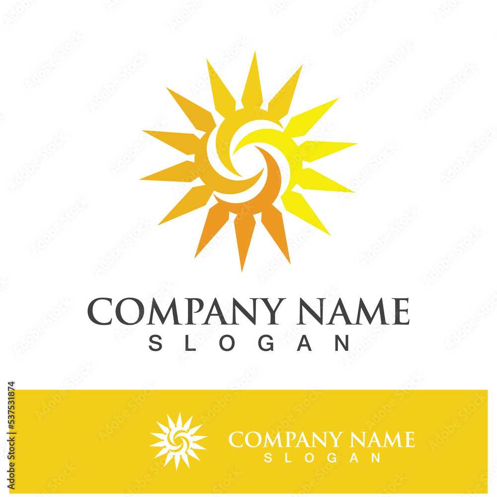 Creative sun concept logo illustration Creative sun concept logo illustration