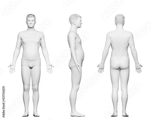 3d rendered medical illustration of an old male body