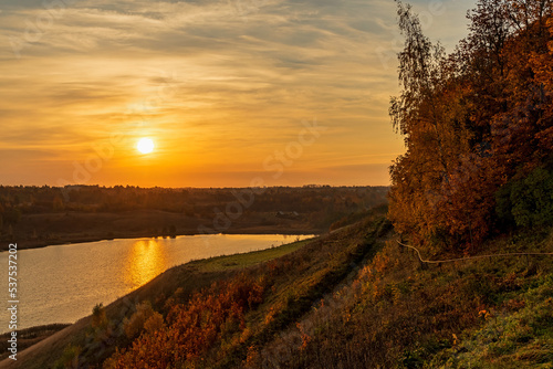 Fototapeta Naklejka Na Ścianę i Meble -  Morning in Izborsko-Malskaya Valley, Pskov region