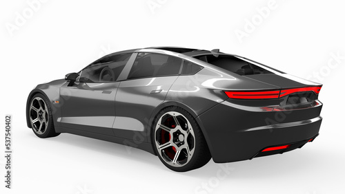 3d rendered fictional car illustration of a generic sedan