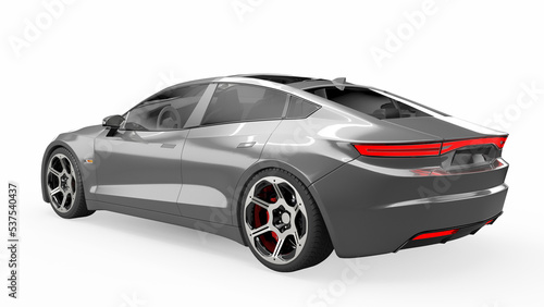 3d rendered fictional car illustration of a generic sedan