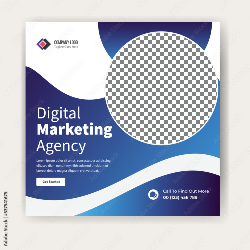 Digital marketing agency social media promotion Post template design Digital marketing agency social media promotion Post template design