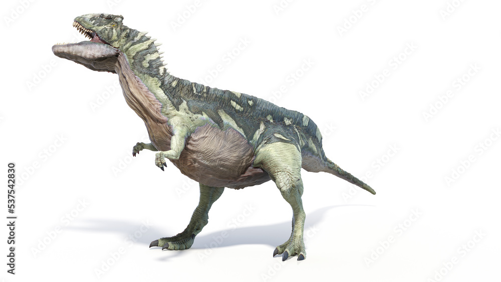 3d rendered dinosaur illustration of the Acrocanthosaurus 3d rendered dinosaur illustration of the Acrocanthosaurus