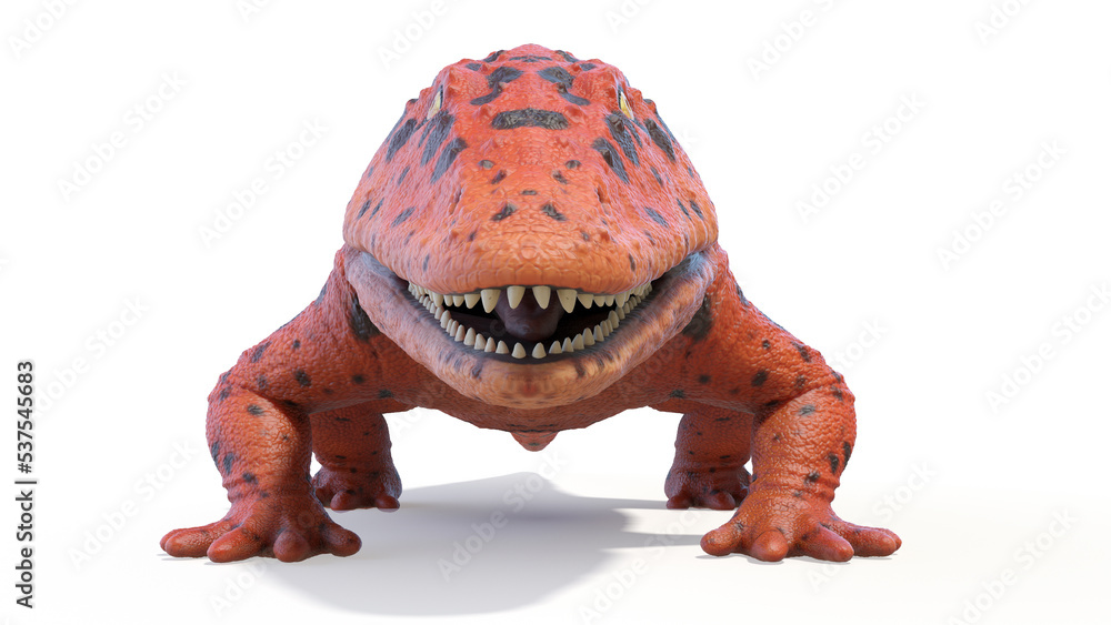 Fototapeta premium 3d rendered dinosaur illustration of the Eryops
