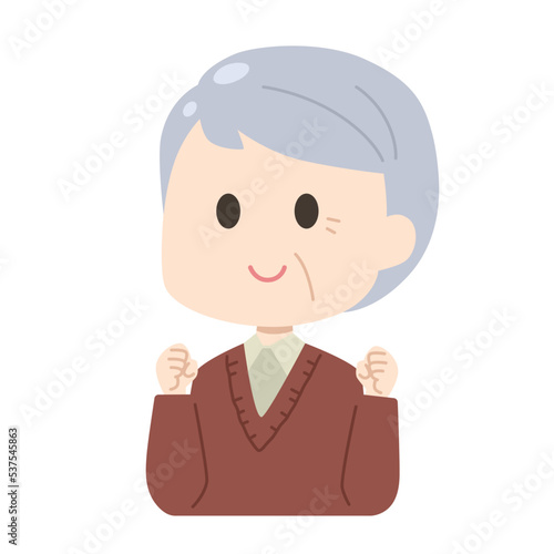 高齢男性　イラスト