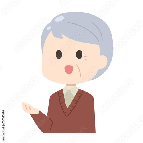 高齢男性　イラスト