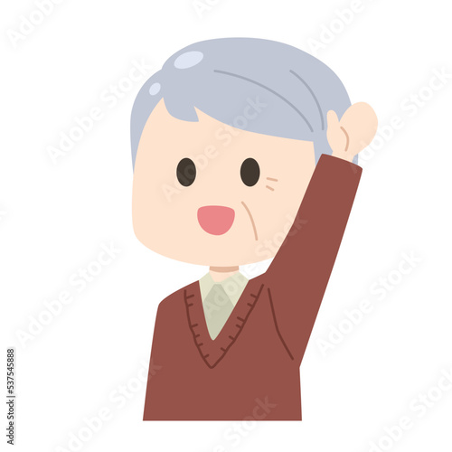 高齢男性　イラスト