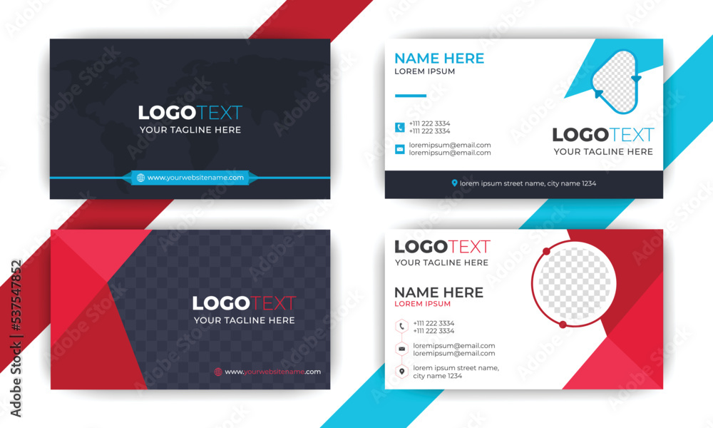 Modern and creative business card design template Modern and creative business card design template