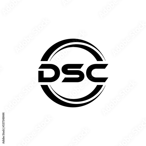 DSC letter logo design with white background in illustrator, vector logo modern alphabet font overlap style. calligraphy designs for logo, Poster, Invitation, etc.