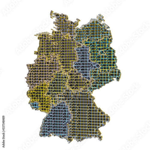 Abstract of germany map net...