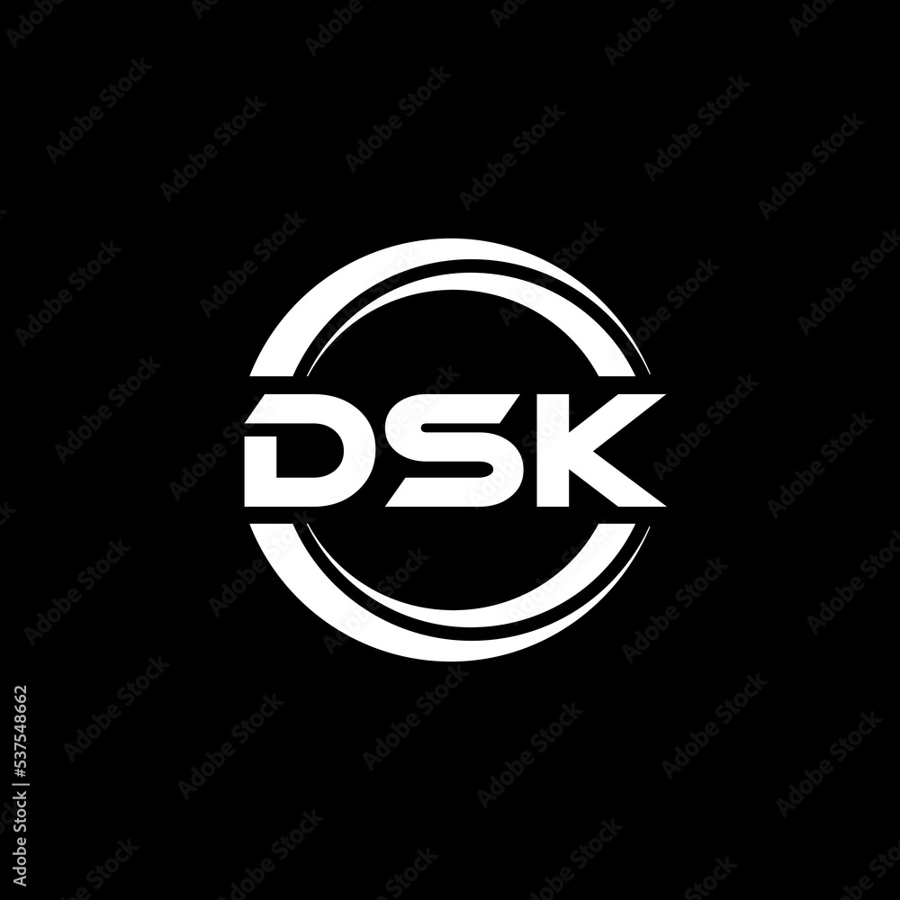 DSK letter logo design with black background in illustrator, vector logo modern alphabet font overlap style. calligraphy designs for logo, Poster, Invitation, etc. DSK letter logo design with black background in illustrator, vector logo modern alphabet font overlap style. calligraphy designs for logo, Poster, Invitation, etc.