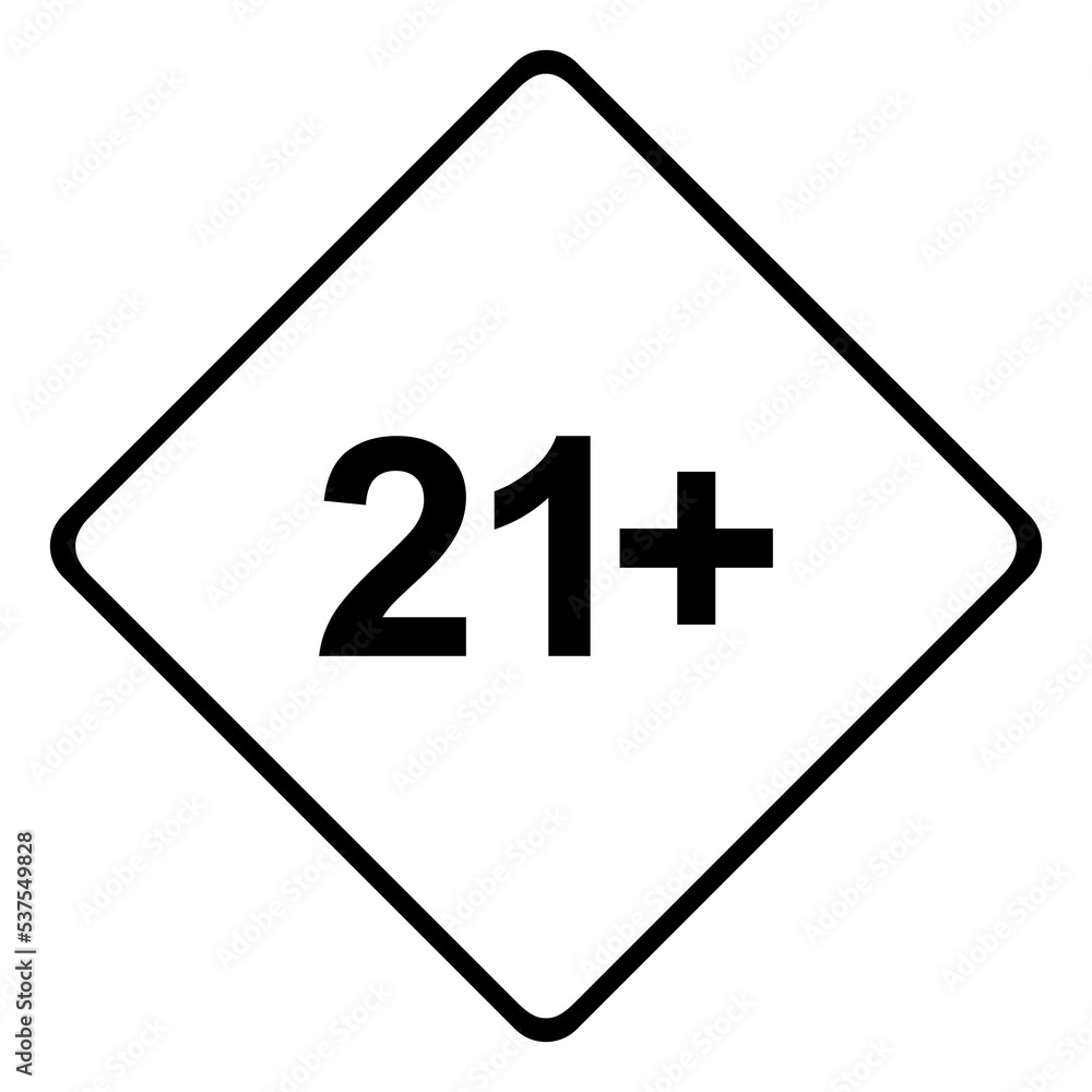 Sign of Adult Only Icon Symbol for Eighteen Plus (18+) and Twenty One Plus (21+) Age. Age Rating Icon Symbol. Format PNG Sign of Adult Only Icon Symbol for Eighteen Plus (18+) and Twenty One Plus (21+) Age. Age Rating Icon Symbol. Format PNG