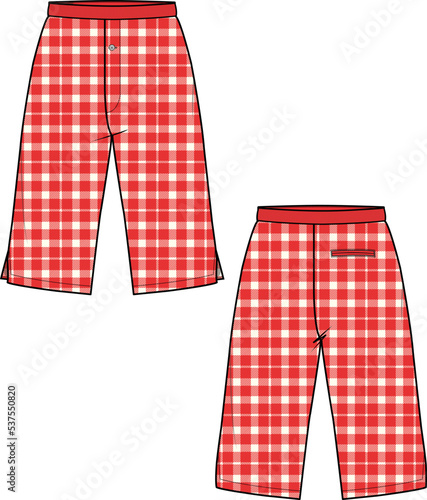 MEN AND BOYS BOTTOM WEAR SHORTS FRONT AND BACK VECTOR