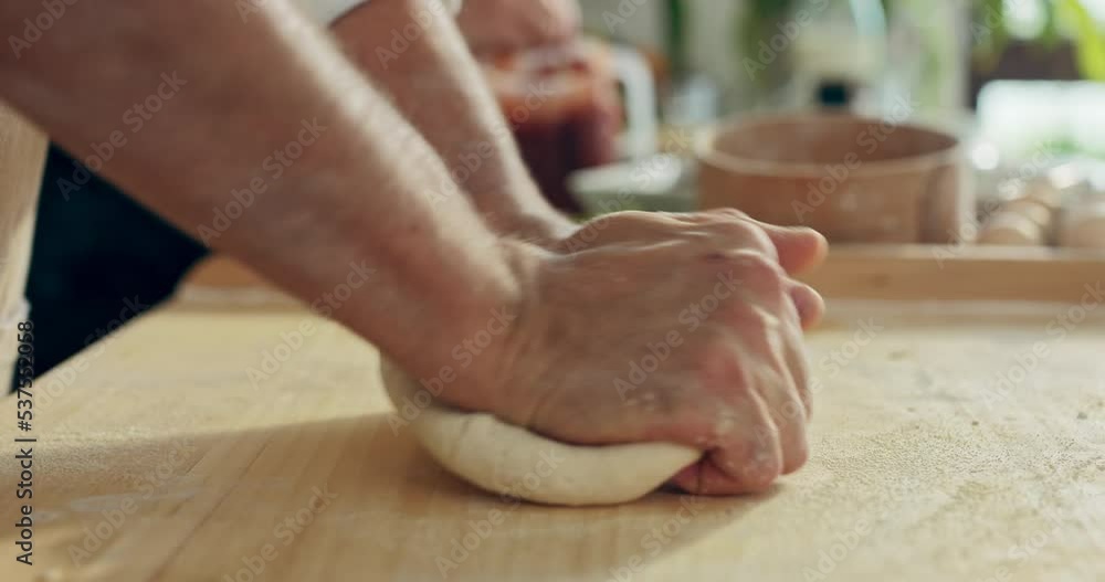 Close up shot selective focus on wooden surface man's hands kneading homemade domestic dough for cooking baking pizza pasta cookies biscuits . Close up shot selective focus on wooden surface man's hands kneading homemade domestic dough for cooking baking pizza pasta cookies biscuits .