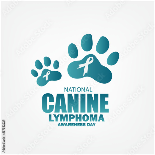 Vector Illustration. National Canine Lymphoma Awareness Day. Simple and Elegant Design