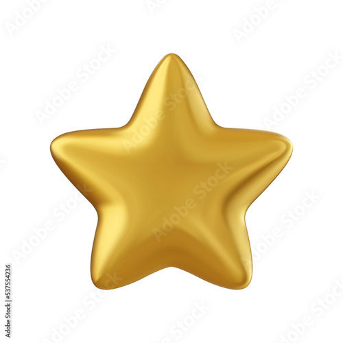 3d Gold star icon