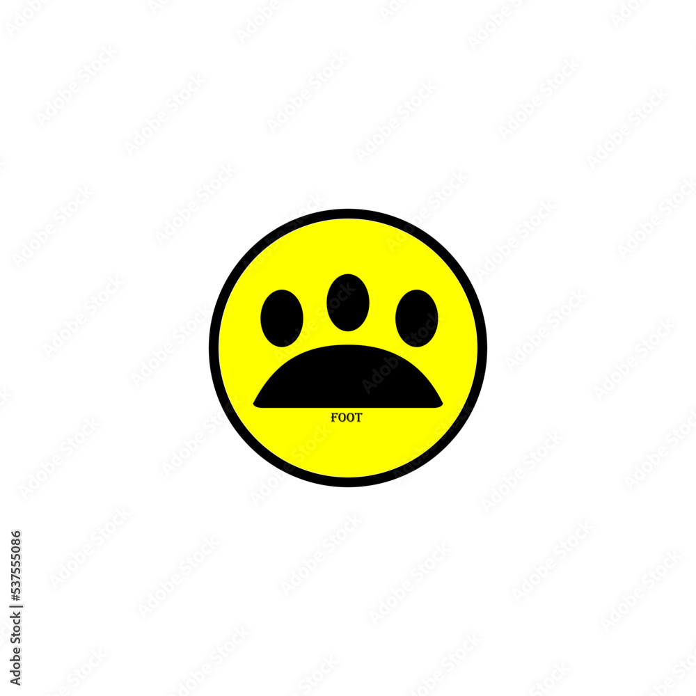 Fototapeta premium animal shoe sole icon image illustration vector design foot
