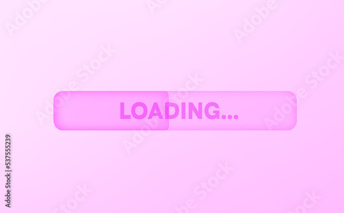 Loading data on site. 3d vector illustration


