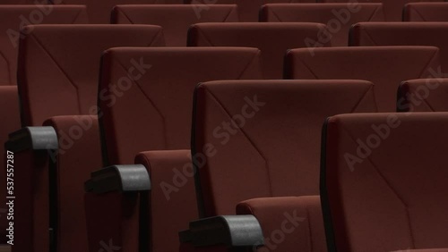 Wallpaper Mural Cinema hall with no people and empty red seats. Torontodigital.ca