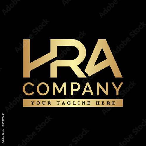 Luxurious trendy monogram HRA initial based letter icon logo. photo