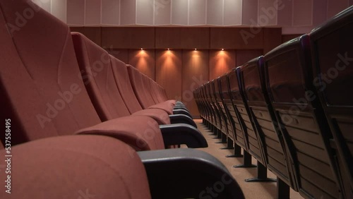 Wallpaper Mural Cinema hall with no people and empty red seats. Torontodigital.ca