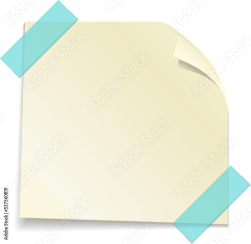 Free Download Blank paper note template. Square reminder memo - GFXLoad