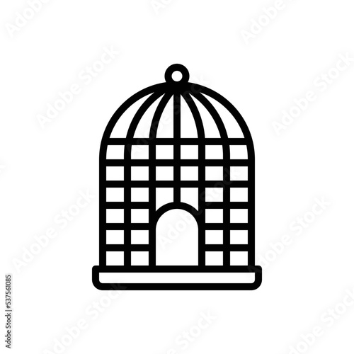 Black line icon for cage