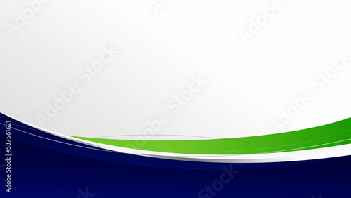 web banner green & blue wave abstract background with flow and has space to wright social media banner and post