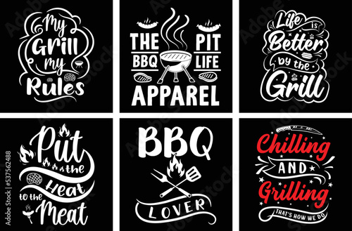  Barbeque T shirt design bundle. Barbeque Vector Graphics. Barbeque Grill Typography. BBQ SVG Bundle