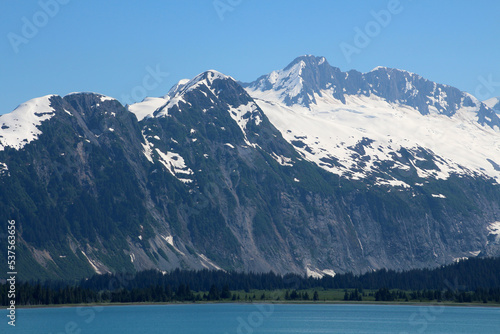 Coastal mountain scenery in Prince William Sound, Alaska