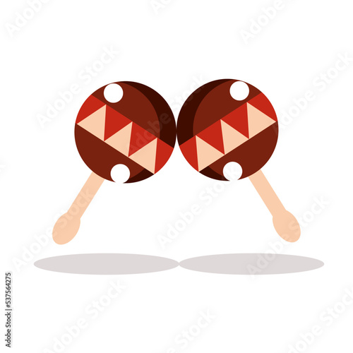 Art illustration icon logo music tools design concept symbol of rumba