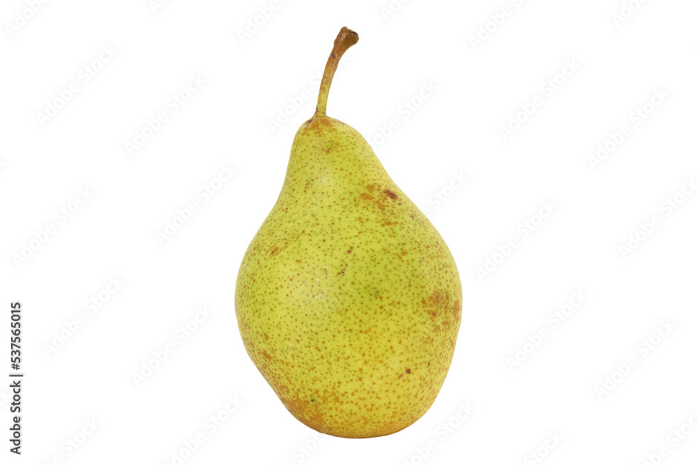 Fruit pear on a light background. Green pear.
