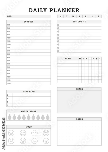 Informative Daily Planner template photo